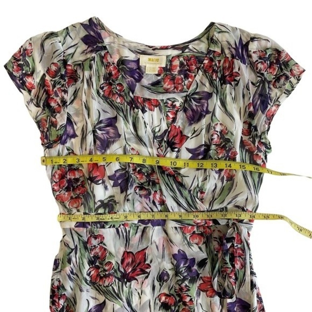Anthropologie Floral Maxi Dress - Purple and Red - Picture 4 of 7